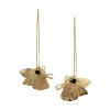 Boucles d'oreilles Tige Papillon dorée