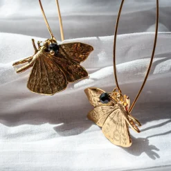 Boucles d'oreilles Tige Papillon dorée