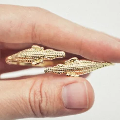 Bracelet Crocodile Doré