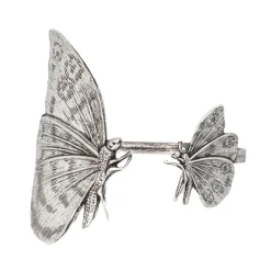 Bracelet Double Papillon Argenté