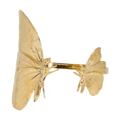 Bracelet Double Papillon Doré