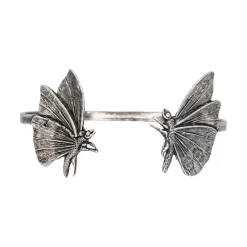Bracelet Double Petit Papillon Argenté