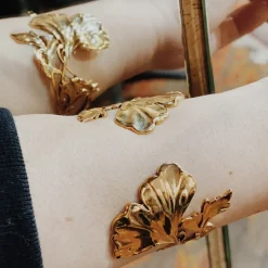 Bracelet Ginkgo Gin Doré