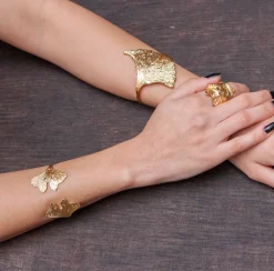 Bracelet Petite Feuille de Ginkgo Doré
