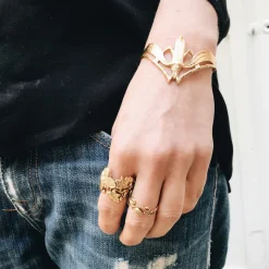 Bracelet Scarabée Ailée Doré