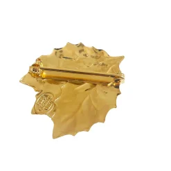 Broche 3 Feuilles Dorée