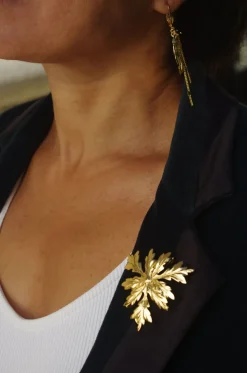 Broche Flocon Dorée