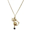 Collier Bouton en Fleur Doré