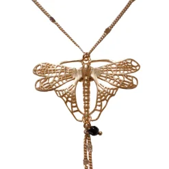 Collier Libellule Volant Doré