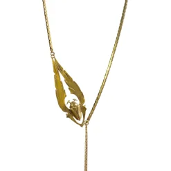 Collier Long Scarabée Doré
