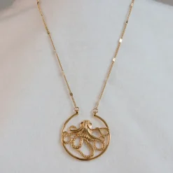 Collier Octopus Doré