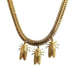 Collier Petite Cigale Cigale doré