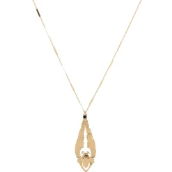 Collier Sautoir Long Scarabée Doré