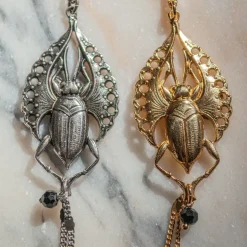 Collier Scarabée Volant Doré
