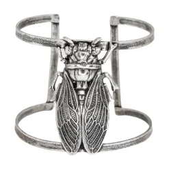 Manchette Cicada argentée